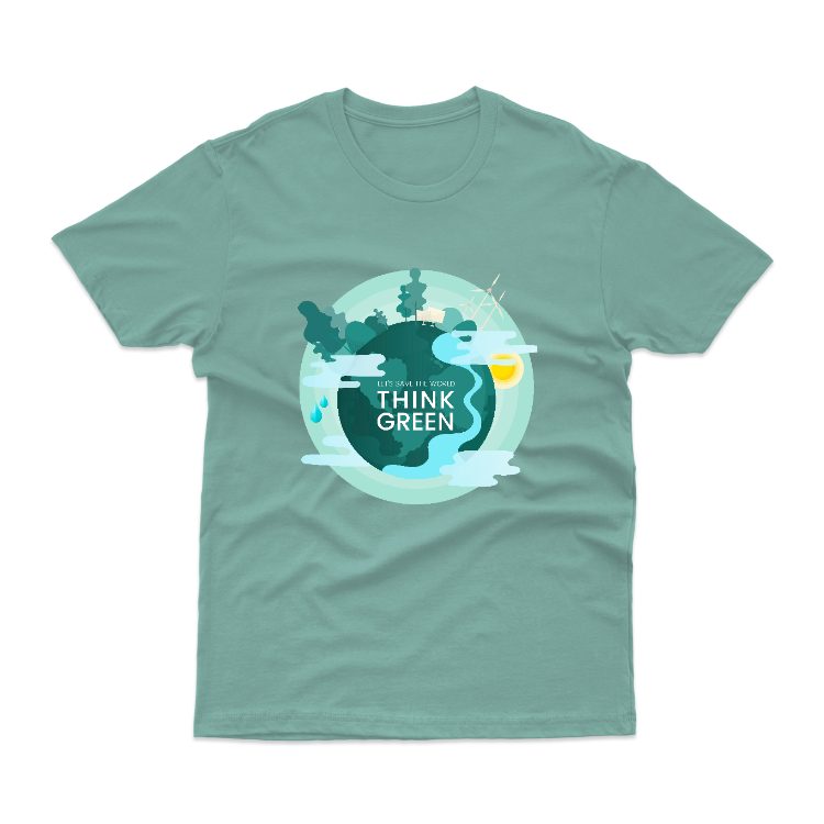 Baju Kaos Go Green Save The Earth Jaga Bumi Alam 11 - gambar 3