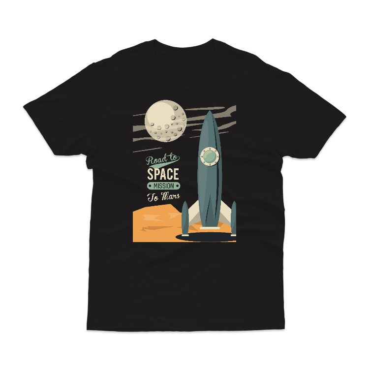 Baju Kaos Astronot Rocket Travel Planet Luar Angkasa - 34 - gambar 2
