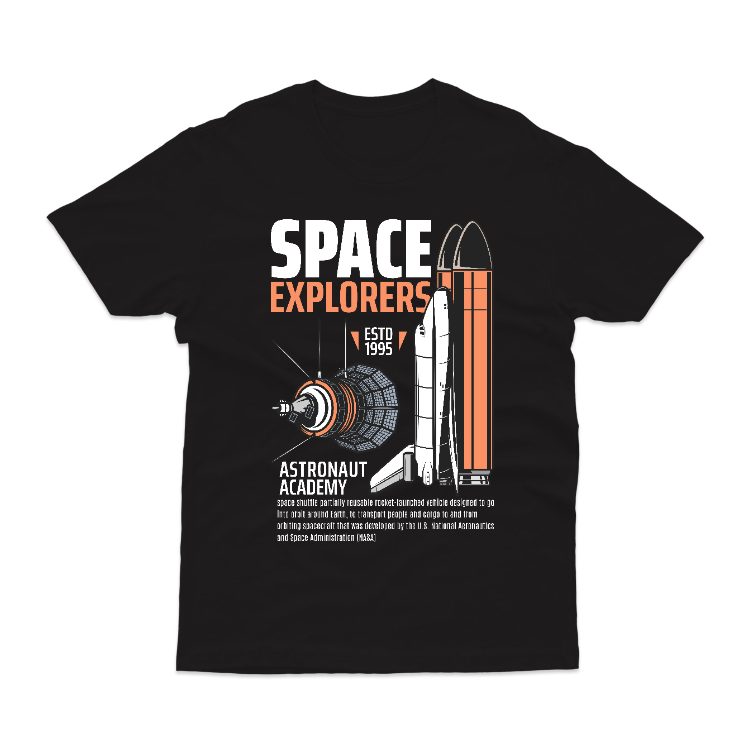 Baju Kaos Astronot Rocket Travel Planet Luar Angkasa - 31 - gambar 2